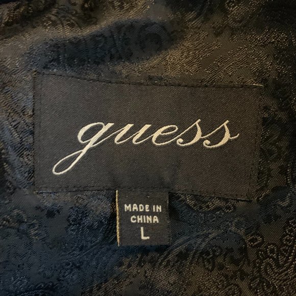 Guess Black Leather Jacket - Picture 2 of 6